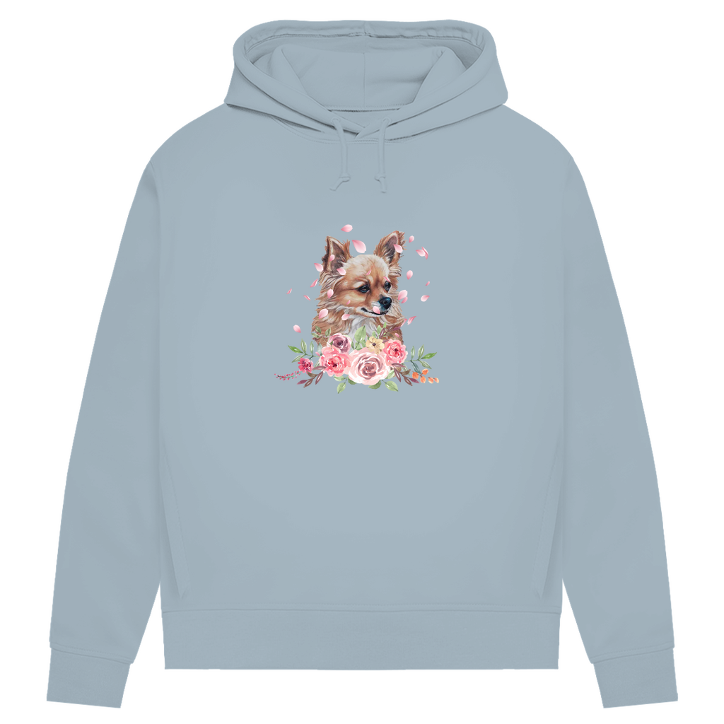Flower Chihuahua - Bio-Hoodie für Damen
