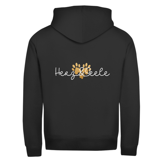 Herz Und Seele - Zipper-Hoodie Unisex | Rückendruck