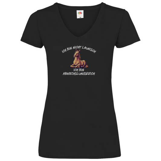 Abwechslungsreich - V-Shirt für Damen