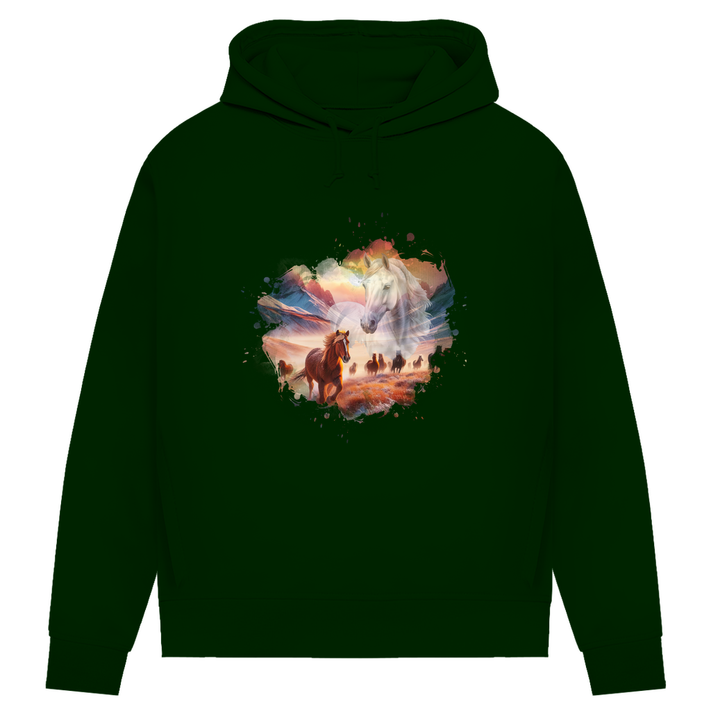 Liebe zu Pferden - Bio-Hoodie für Damen