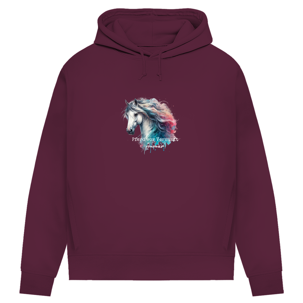 Pferd vor Vernunft - Bio-Hoodie für Damen