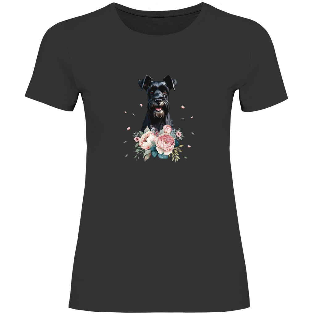 Flower Schnauzer - T-Shirt für Damen