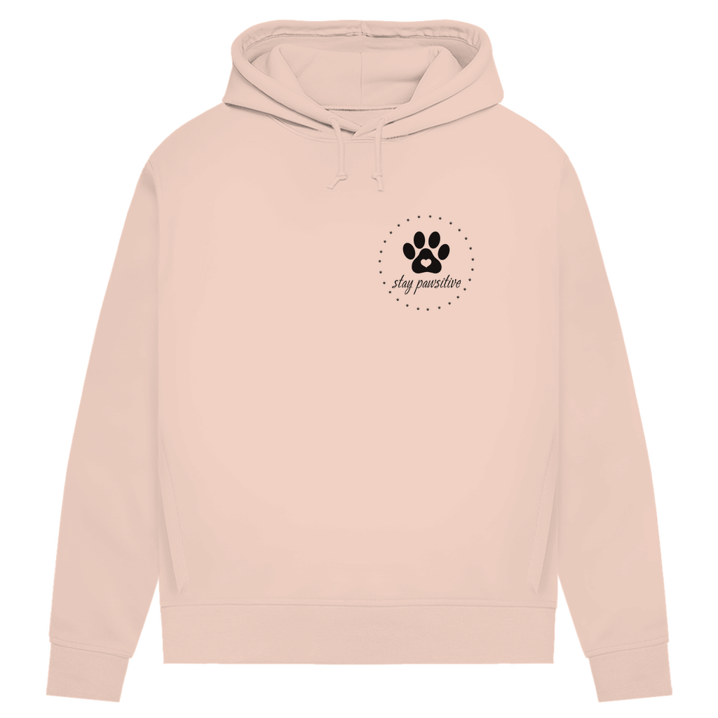 Stay Pawsitive- Bio-Hoodie für Damen |Brustmotiv