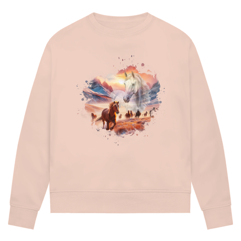 Liebe zu Pferden - Bio-Sweatshirt für Damen