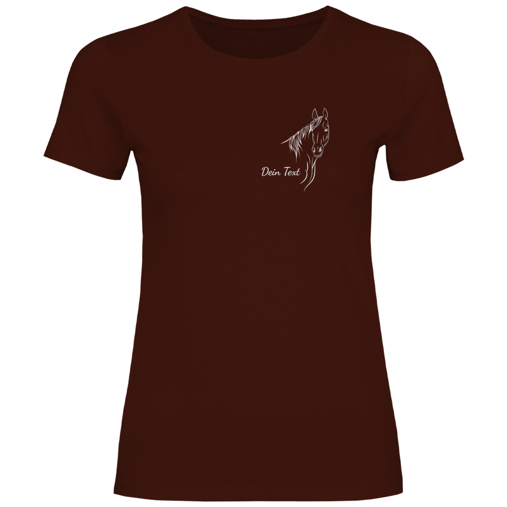 Pferdeliebe - T-Shirt für Damen-Dein Wunschtext