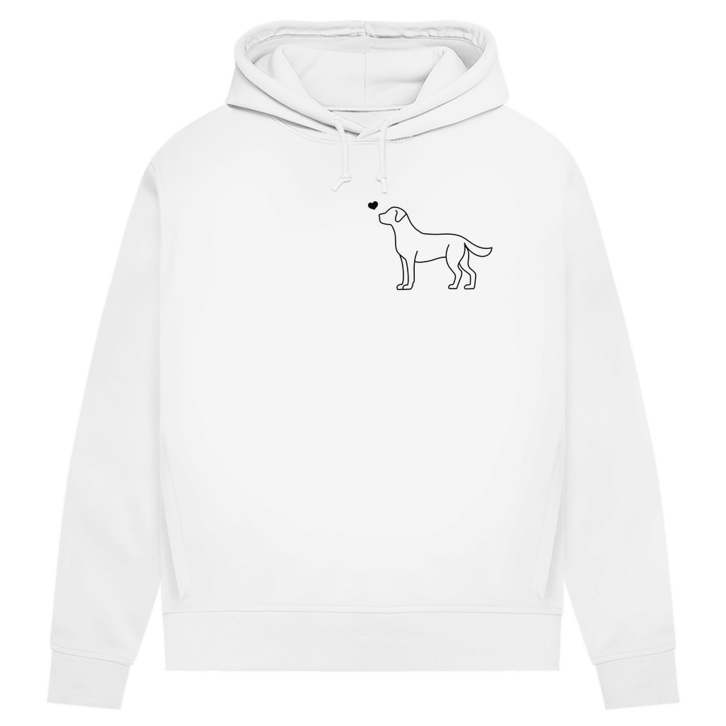 Labrador mit Herz - Bio-Hoodie für Damen