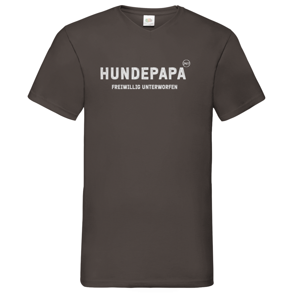 Hundepapa in Vollzeit - V-Shirt für Herren