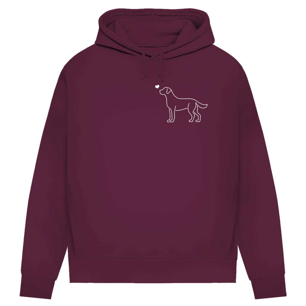 Labrador mit Herz - Bio-Hoodie für Damen