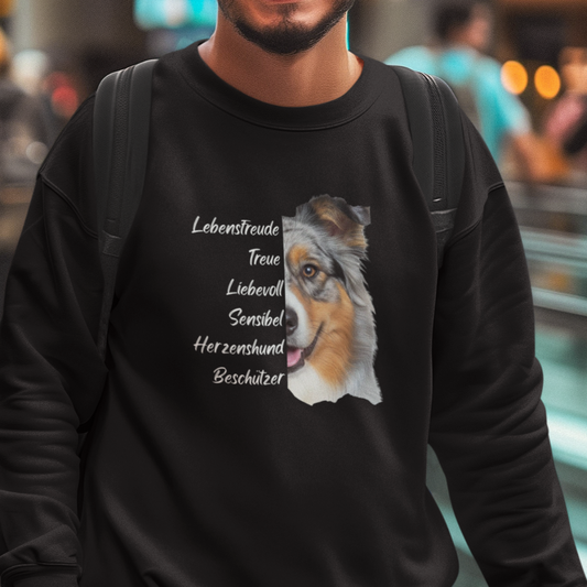 Australian Shepherd- Bio-Sweatshirt für Herren