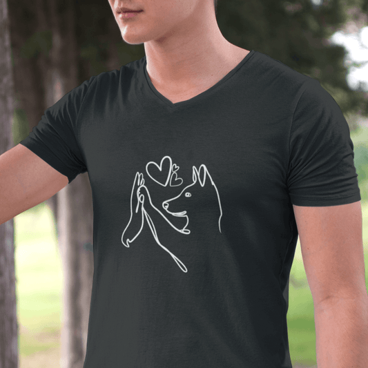 Wahre Liebe Stehohren - V-Shirt für Herren