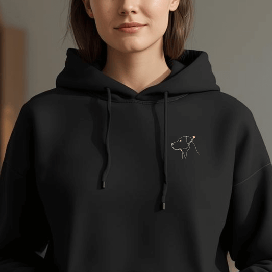 Treues Herz - Bio-Hoodie für Damen |Brustmotiv