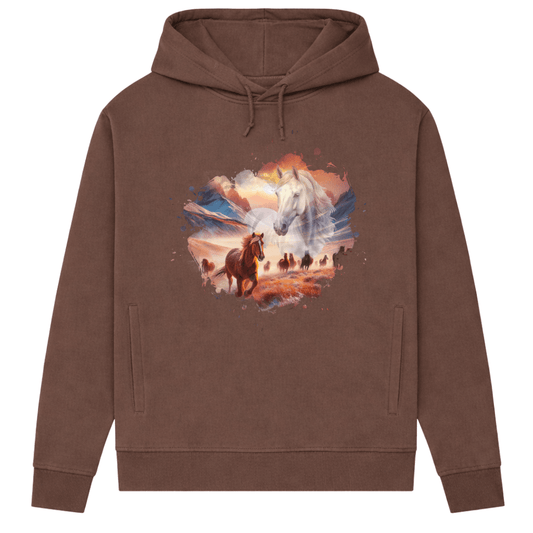 Liebe zu Pferden - Hoodie aus Bio-Baumwolle für Damen