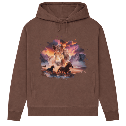 Magie der Pferde - Hoodie aus Bio-Baumwolle für Damen
