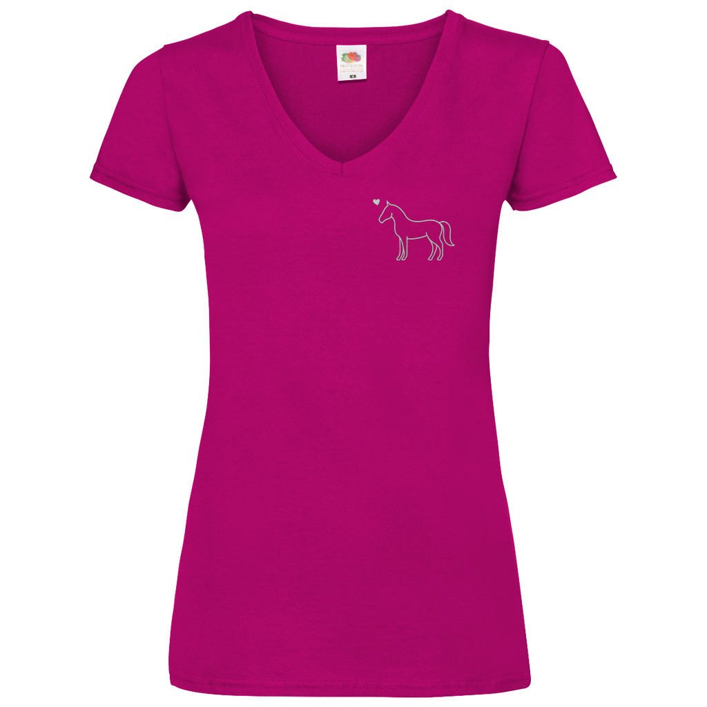 Eleganz mit Herz - V-Shirt für Damen