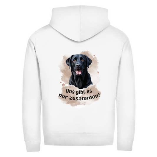 Uns gibt es nur zusammen- Zipper-Hoodie Unisex | Rückendruck