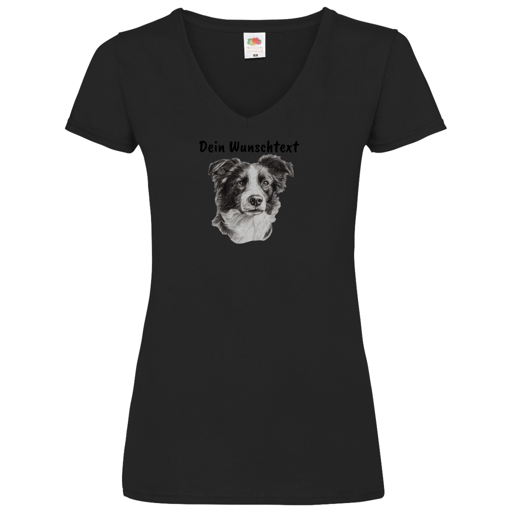 Fellfreund - V-Shirt für Damen- Dein Wunschtext