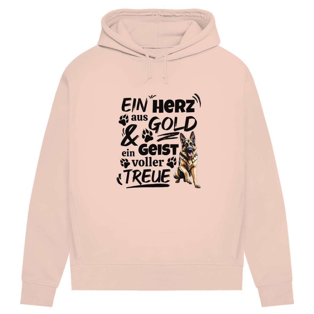 Herz aus Gold - Bio-Hoodie für Damen