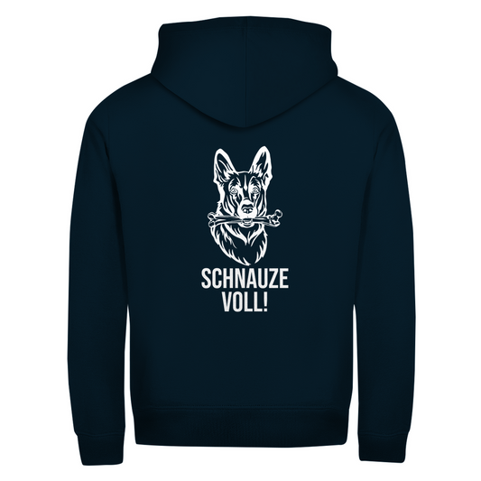 Schnauze Voll- Zipper-Hoodie Unisex | Rückendruck