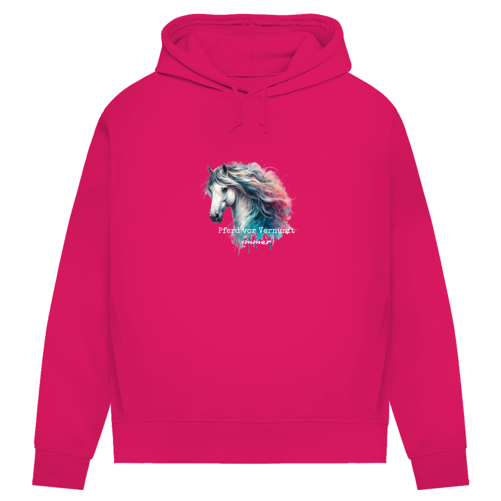 Pferd vor Vernunft - Bio-Hoodie für Damen