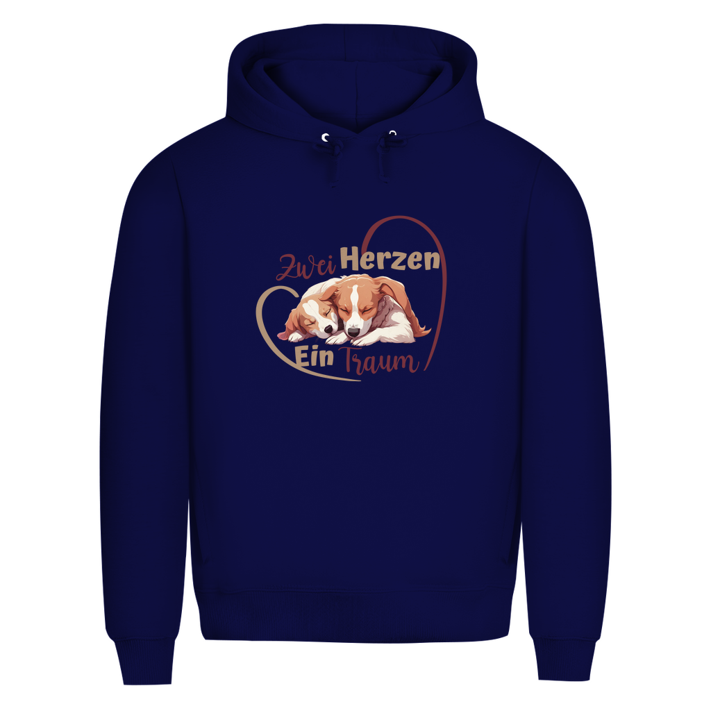 Zwei Herzen- Bio-Hoodie für Herren