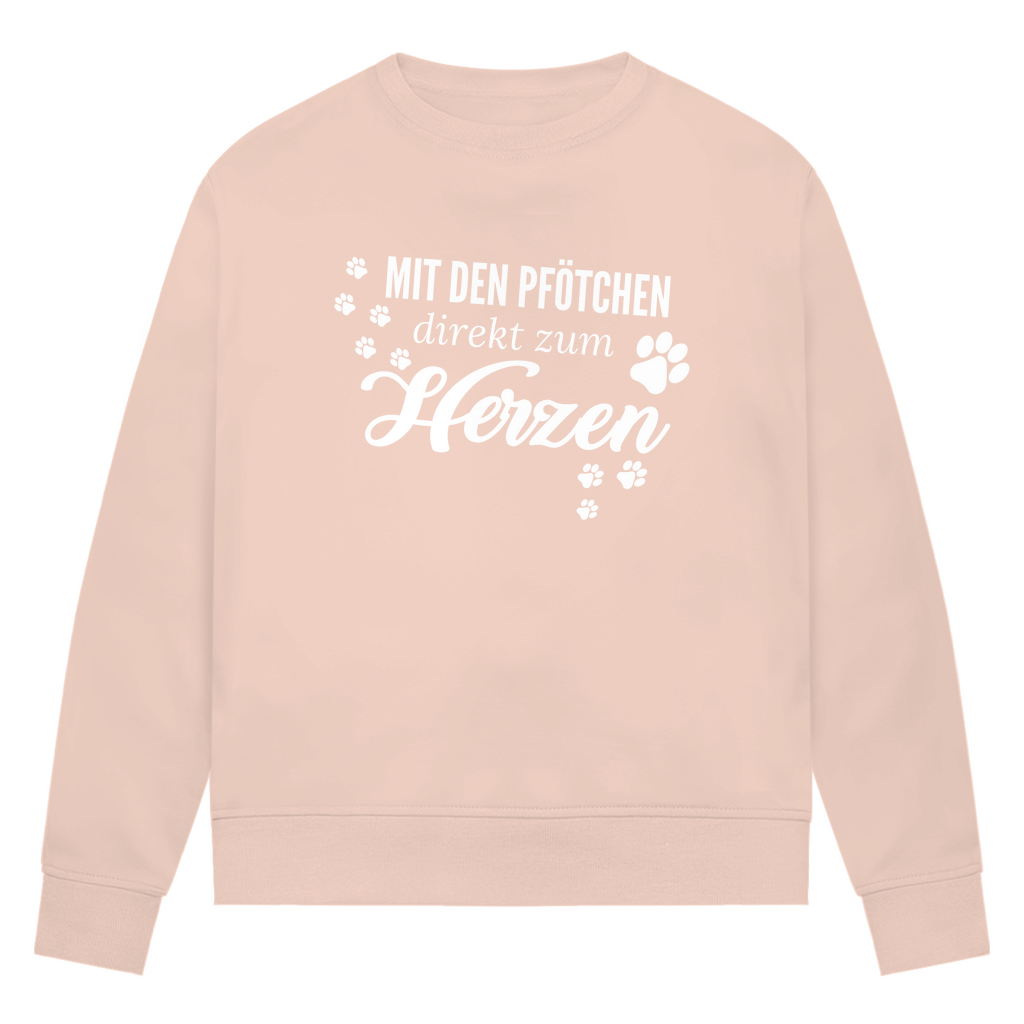 Direkt zum Herzen - Bio-Sweatshirt für Damen