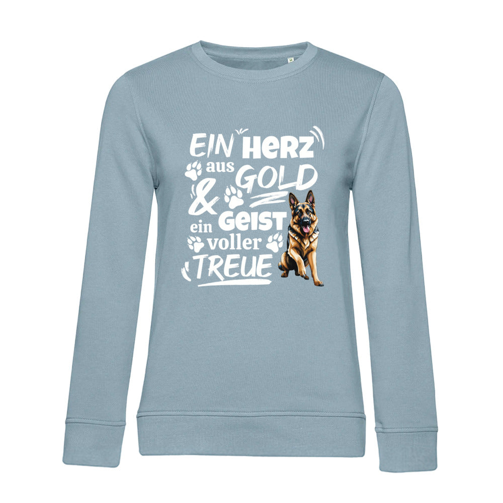Herz aus Gold – Bio-Sweatshirt für Damen