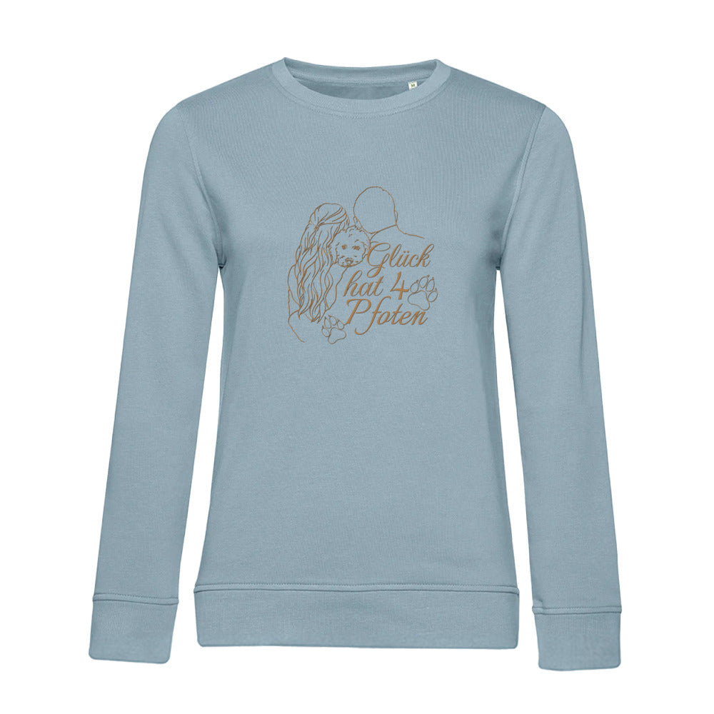 Vier Pfoten – Bio-Sweatshirt für Damen