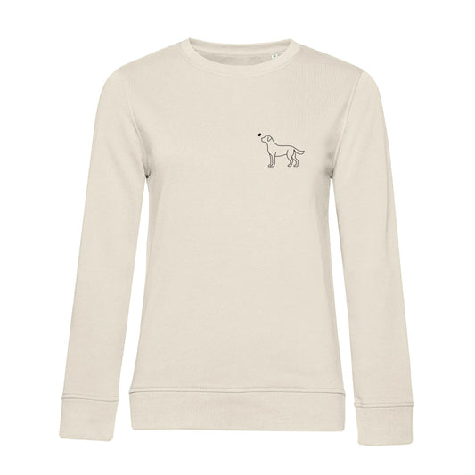 Labrador mit Herz - Sweatshirt für Damen