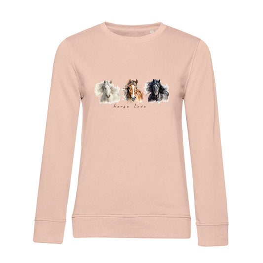 Horse Love – Bio-Sweatshirt für Damen