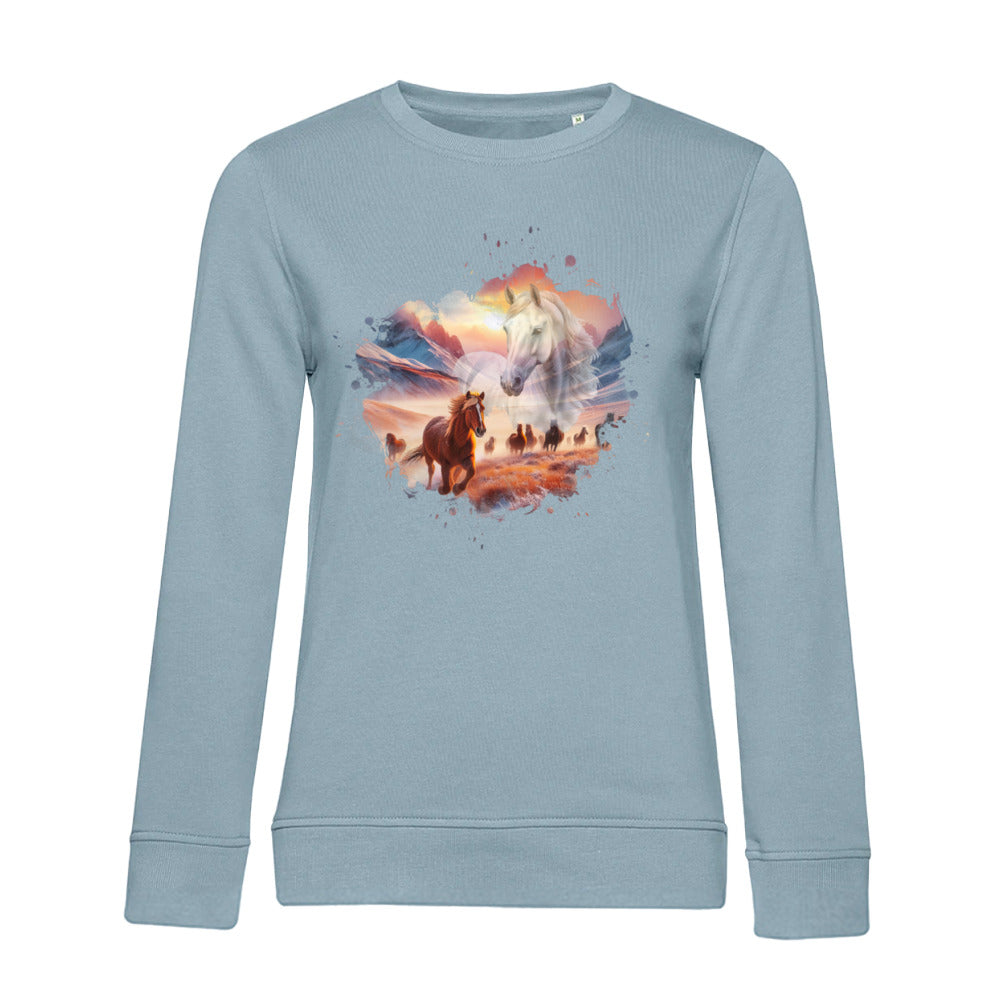 Liebe zu Pferden - Bio-Sweatshirt für Damen