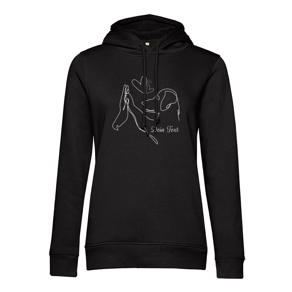 Wahre Liebe - Bio-Hoodie für Damen-Dein Wunschtext