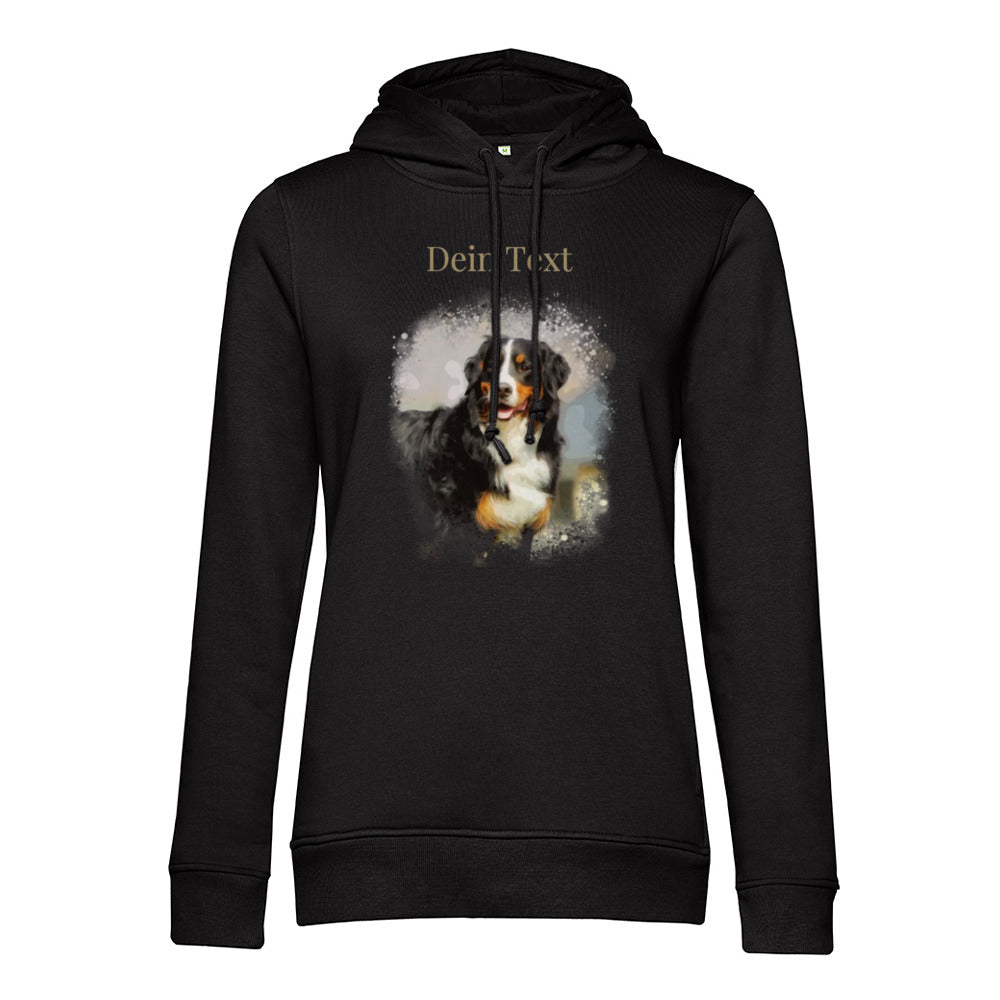 Personalisiertes Hunde Bio-Hoodie für Damen mit Foto