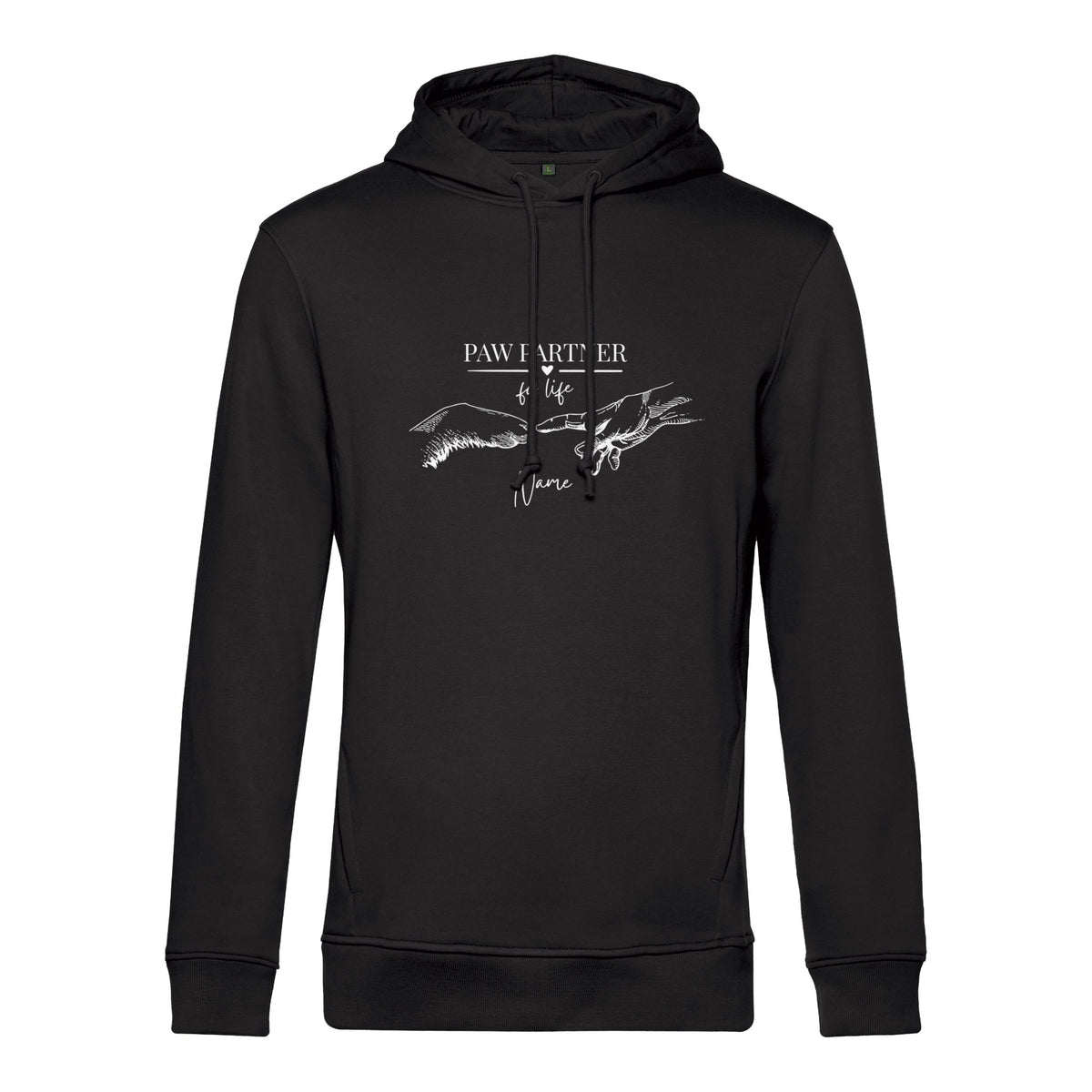 Paw Partner - Bio-Hoodie für Herren-Dein Wunschtext