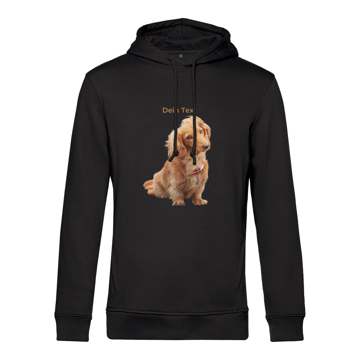 Hunde Bio-Hoodie für Herren mit Foto – Hintergrund wird entfernt
