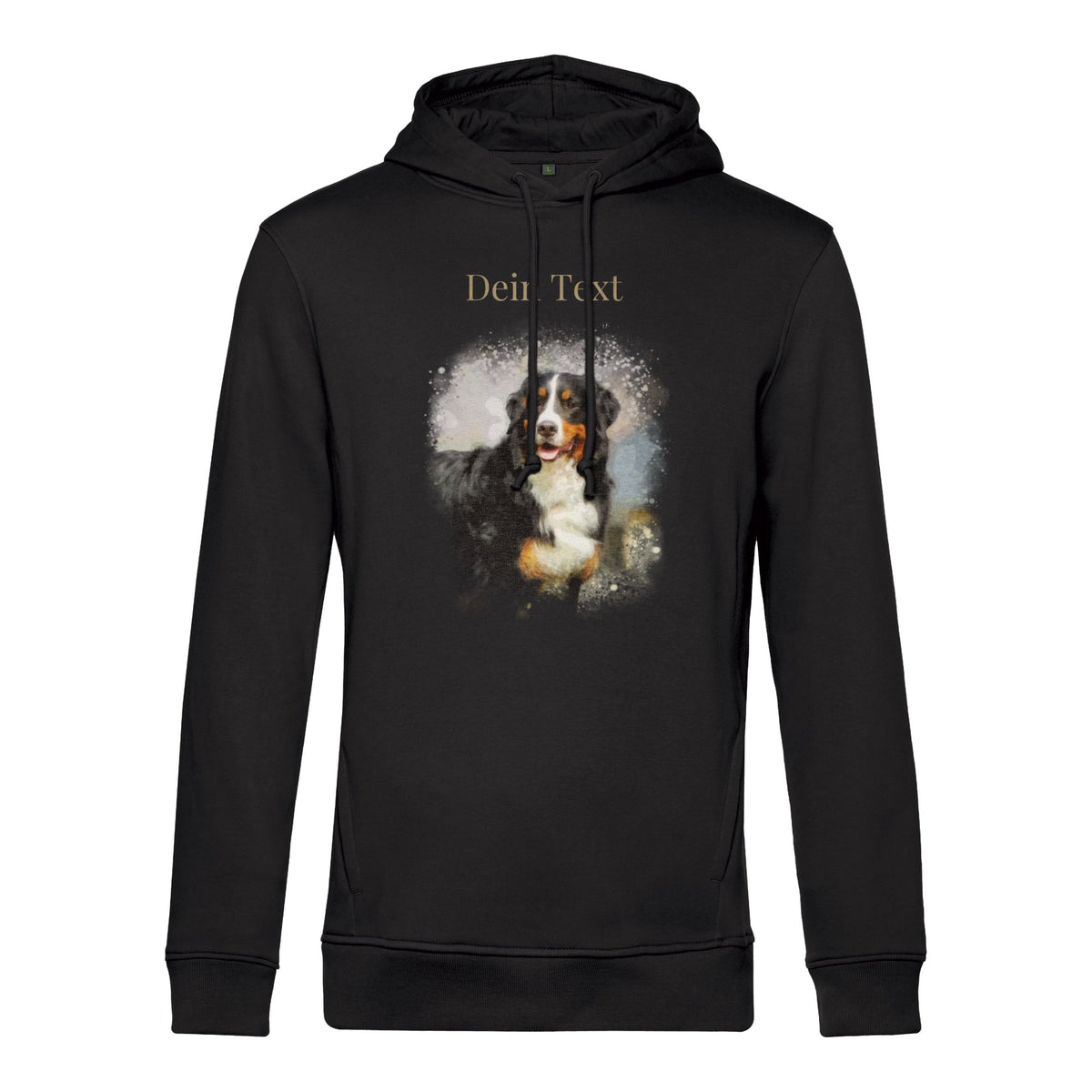 Personalisiertes Hunde Bio-Hoodie für Herren mit Foto