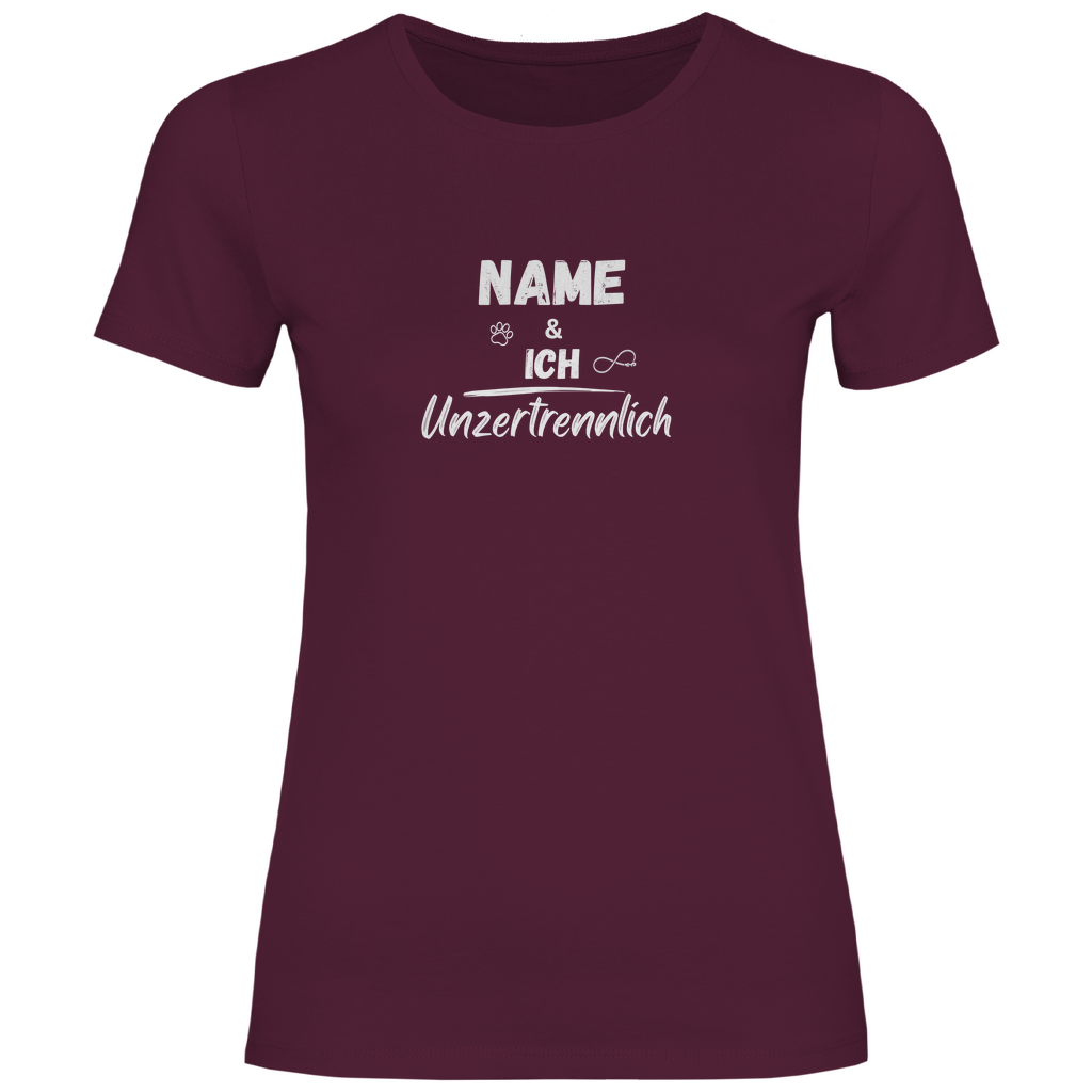 Unzertrennlich - T-Shirt für Damen- Dein Wunschtext