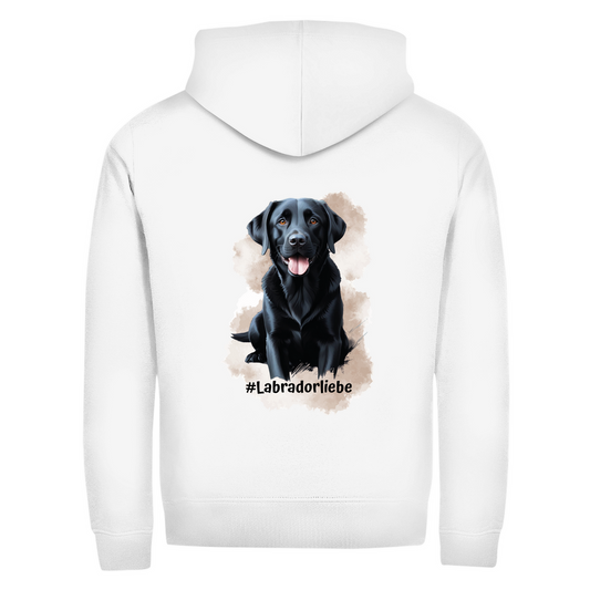 Labradorliebe- Zipper-Hoodie Unisex | Rückendruck