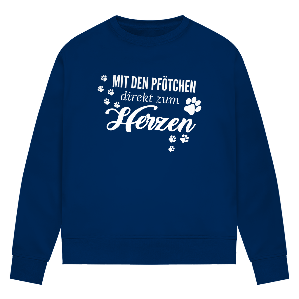 Direkt zum Herzen - Bio-Sweatshirt für Damen