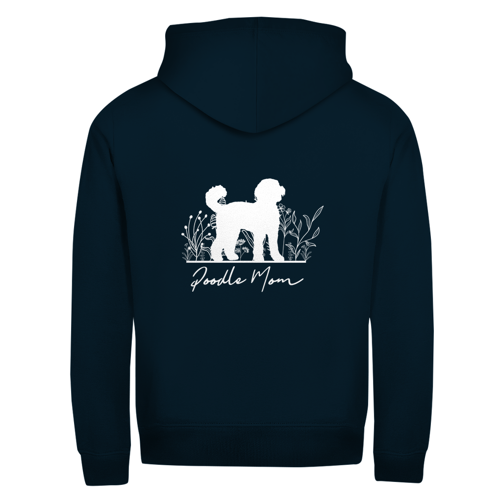 Poodle Mom - Zipper-Hoodie Unisex | Rückendruck