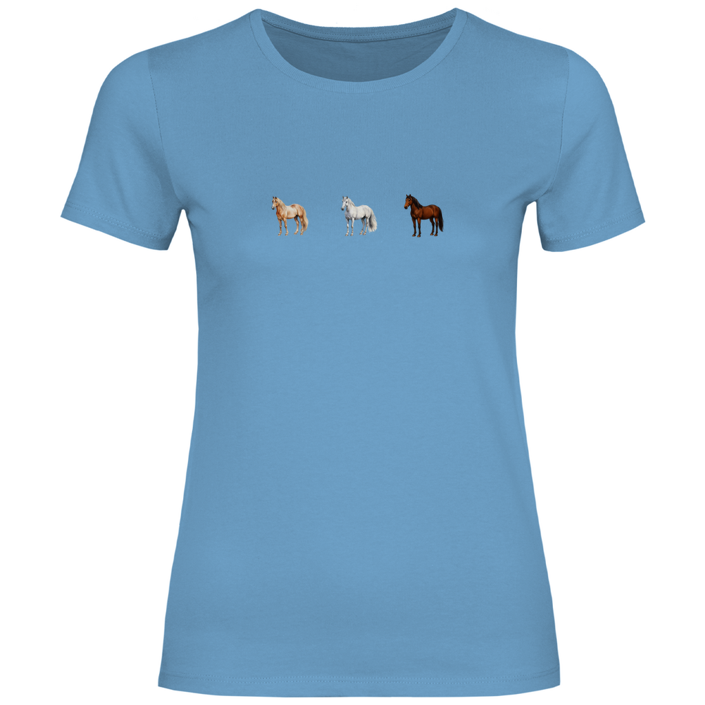 Pferde Trio - T-Shirt für Damen