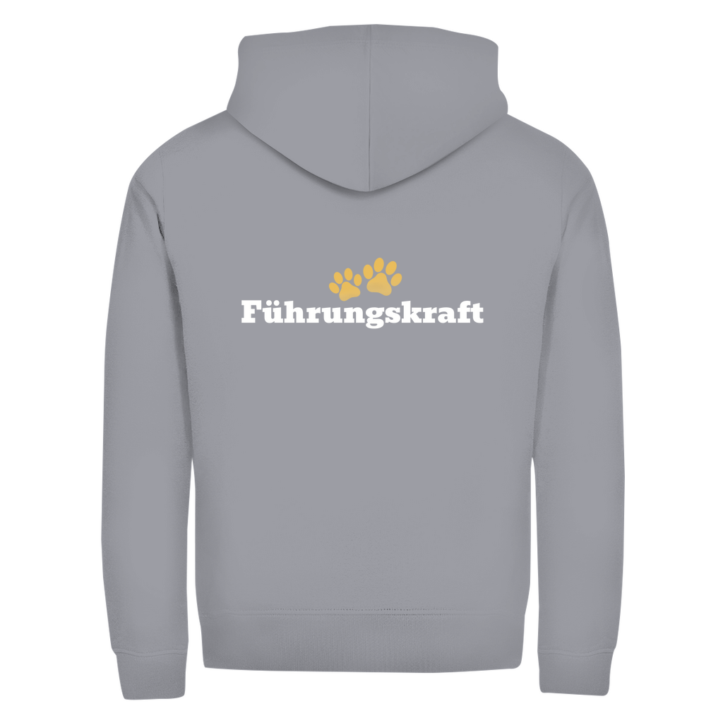 Führungskraft- Zipper-Hoodie Unisex | Rückendruck