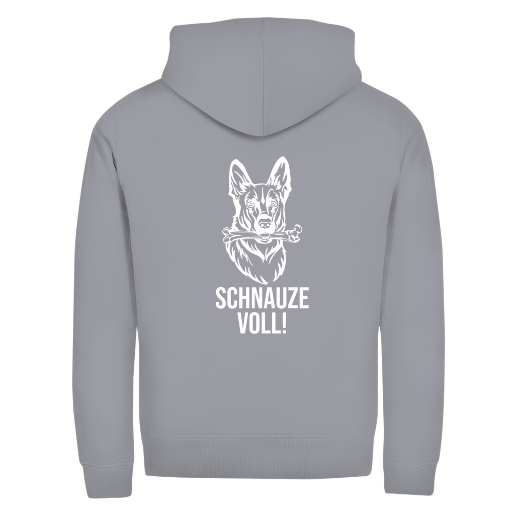 Schnauze Voll- Zipper-Hoodie Unisex | Rückendruck