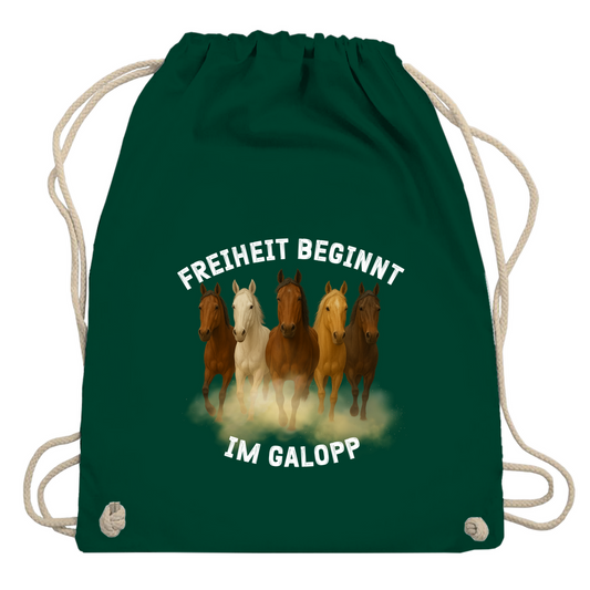 Galopp ist Freiheit - Turnbeutel