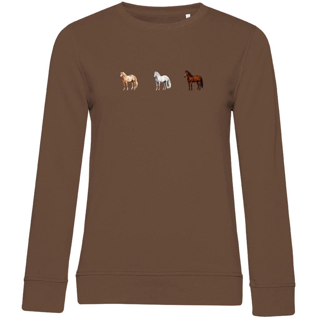 Pferde Trio - Bio-Sweatshirt für Damen