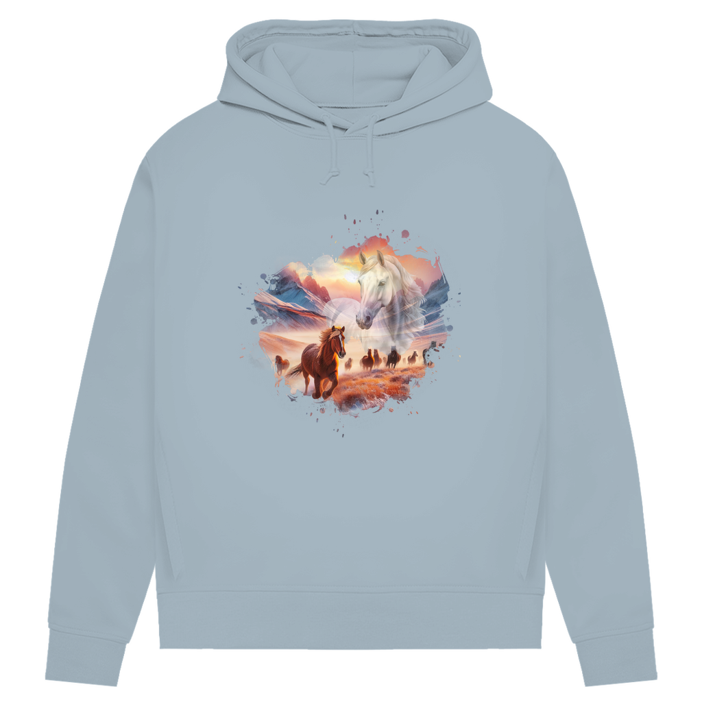 Liebe zu Pferden - Bio-Hoodie für Damen
