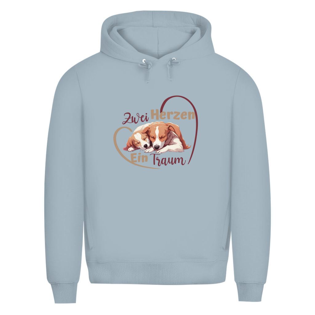 Zwei Herzen- Bio-Hoodie für Herren