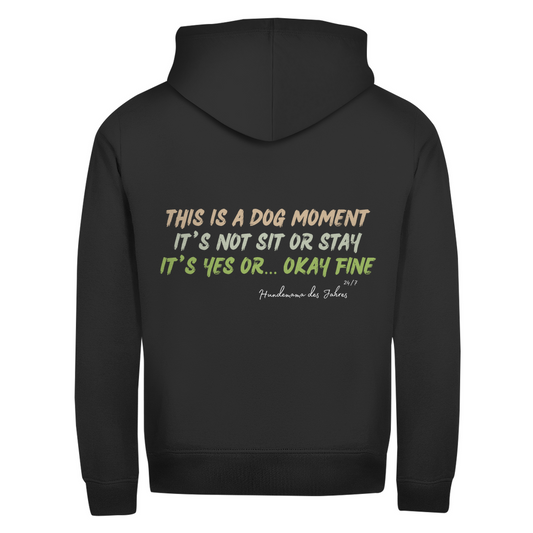 Hundemama des Jahres - Zipper-Hoodie Unisex | Rückendruck