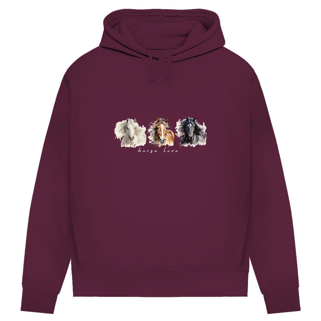 Horse Love - Bio-Hoodie für Damen