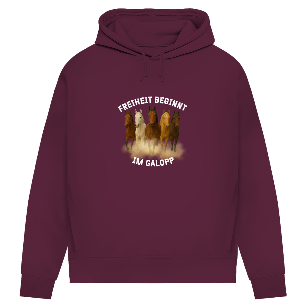 Galopp ist Freiheit - Bio-Hoodie für Damen