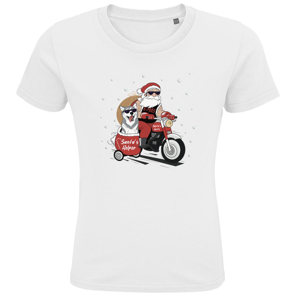 Biker Santa - Bio T-Shirt für Kinder